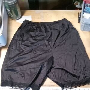 (424) Vanity Fair Black Nylon Shorts